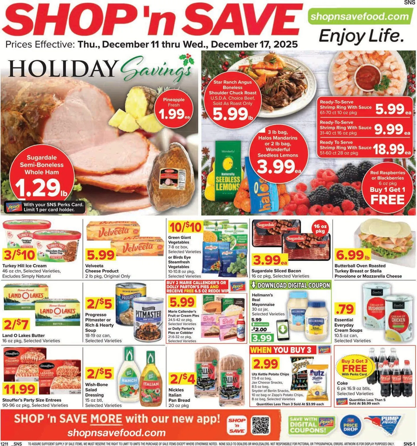 Weekly ad Shop'n Save Sales from December 11 to December 17 2025 - Page 1