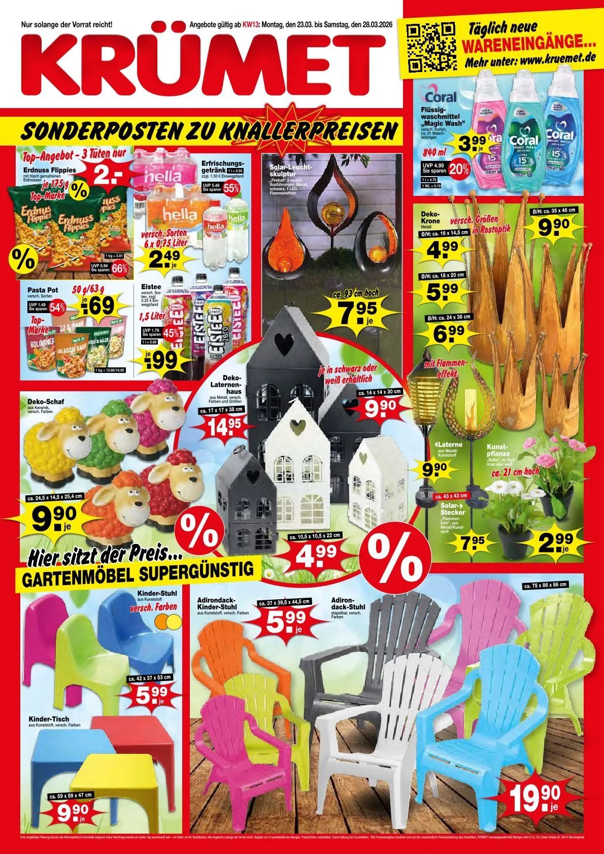 Krümet Sonderposten Prospekte von 23. März bis 28. März 2026 - Prospekt seite