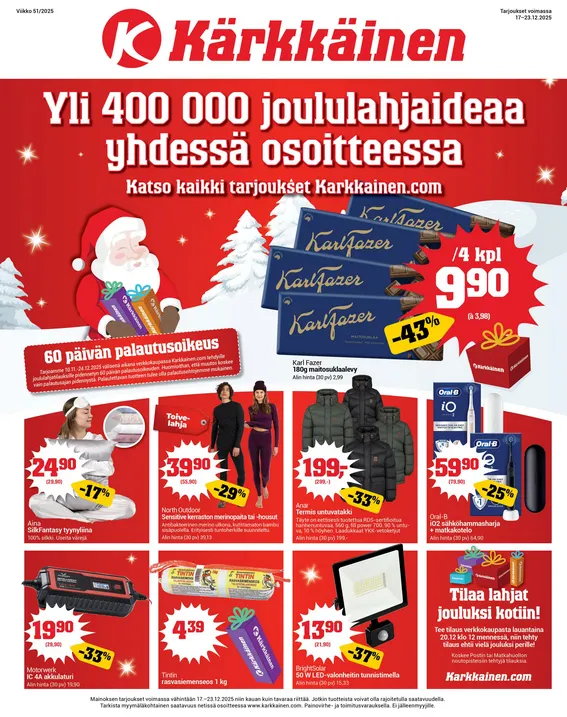  Kaupan Kärkkäinen  voimassa alkaen 17. joulukuuta - 23. joulukuuta 2025 - Tarjouslehti sivu 1