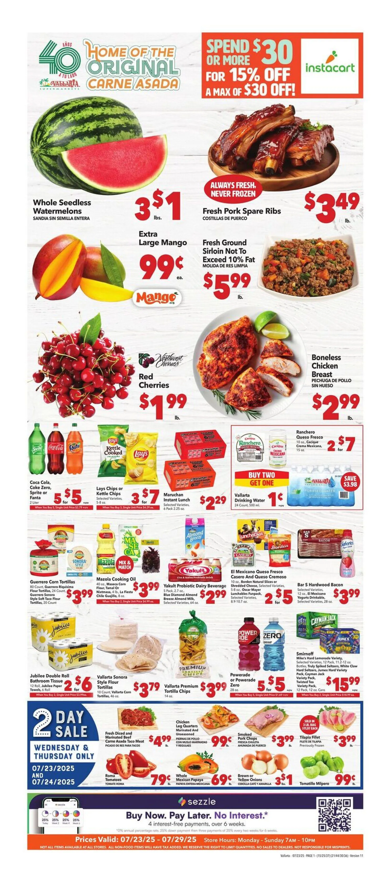 Weekly ad Vallarta Sales from July 24 to July 30 2025 - Page 
