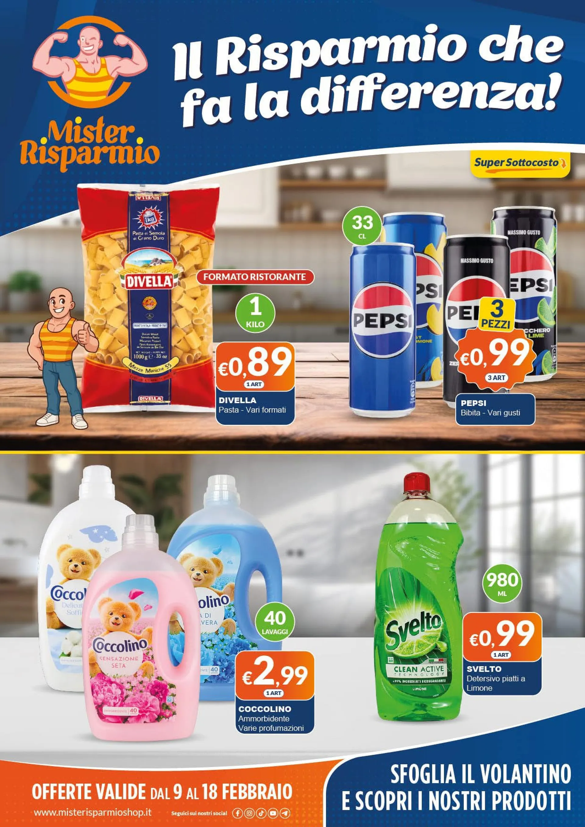 Volantini Mister Risparmio da 9 febbraio a 18 febbraio di 2026 - Pagina del volantino 