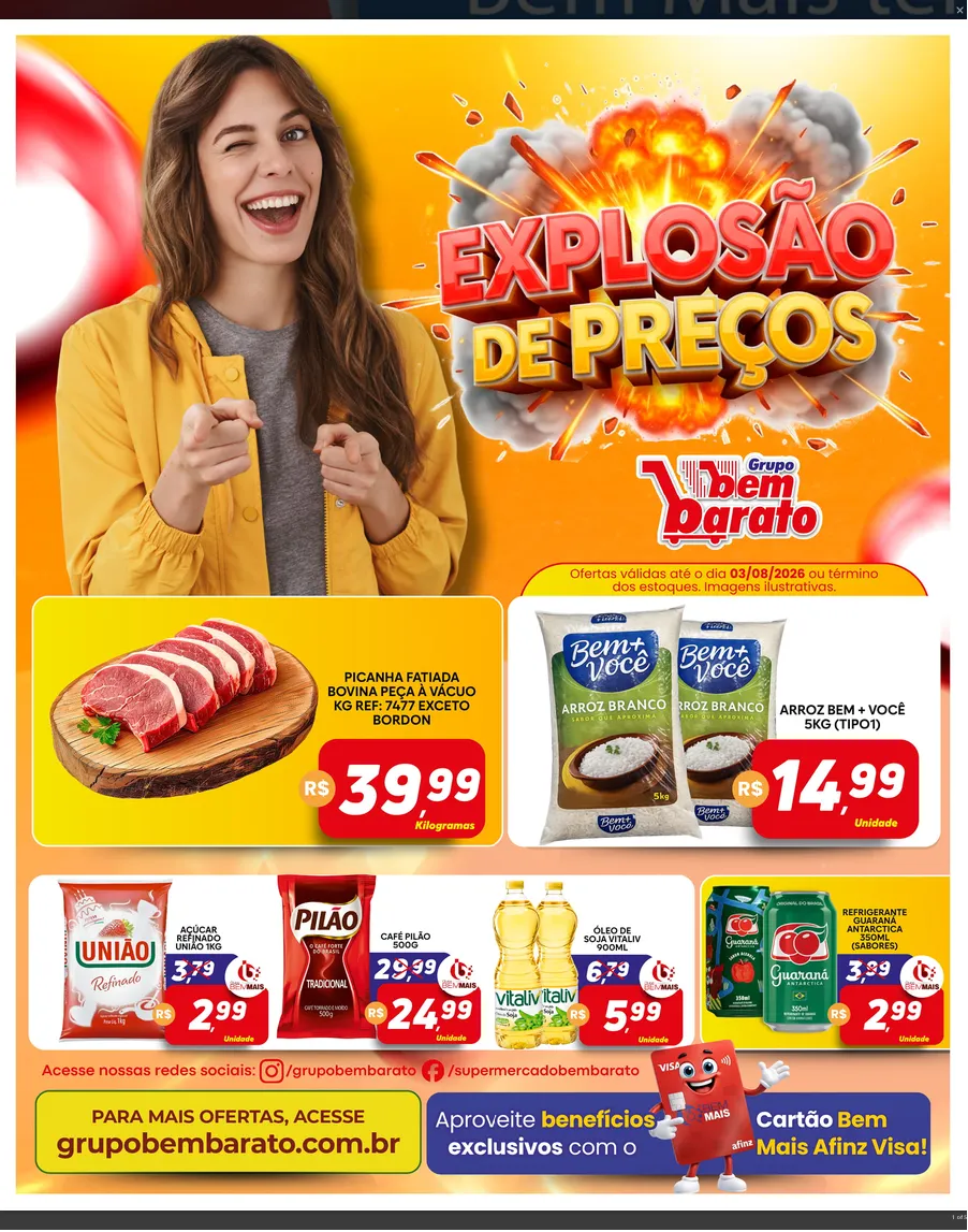 Encarte de  Folhetos Bem Barato 28 de julho até 3 de agosto 2026 - Pagina 