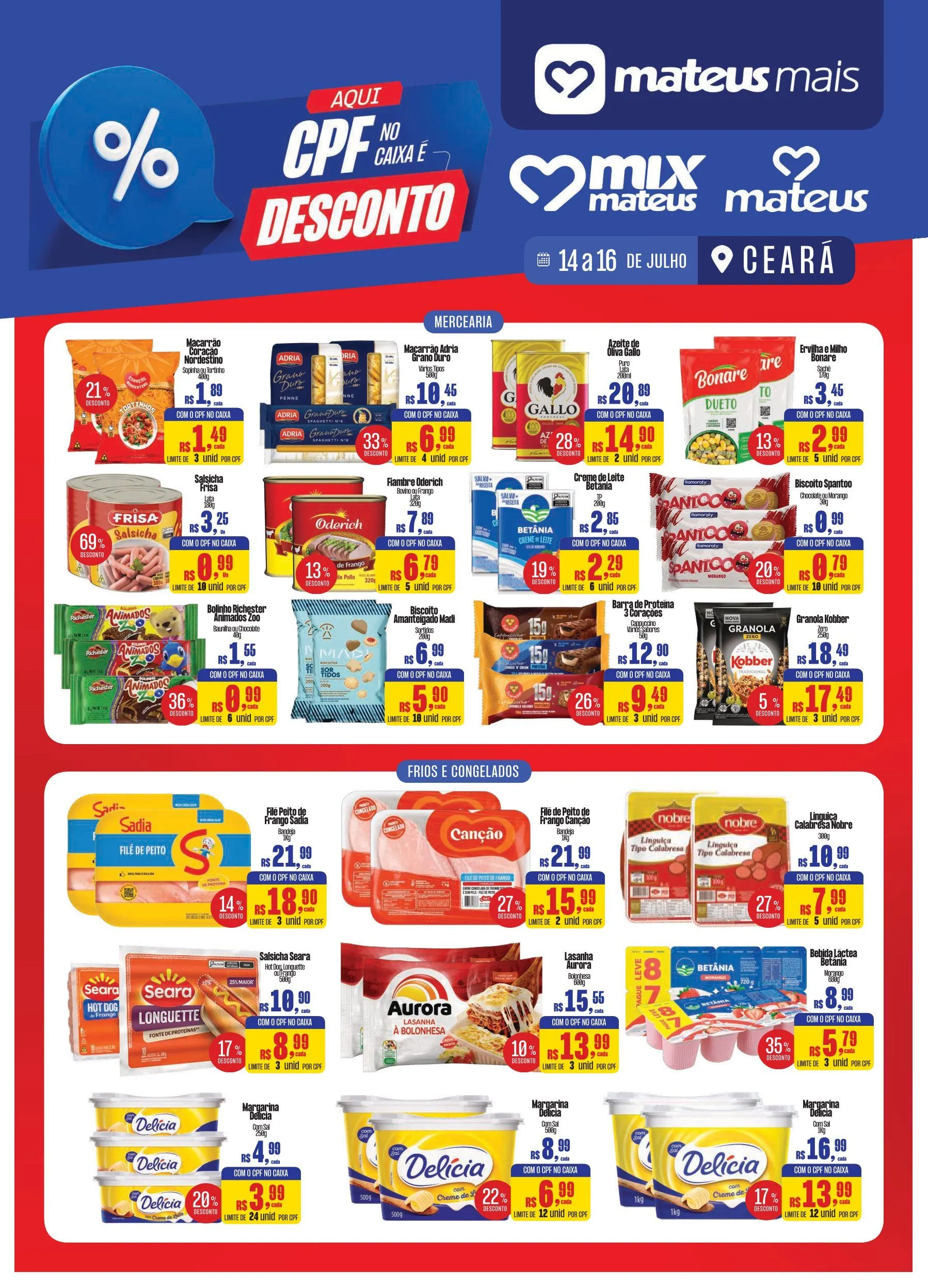 Encarte de Folhetos Mateus 14 de julho até 16 de julho 2026 - Pagina 1