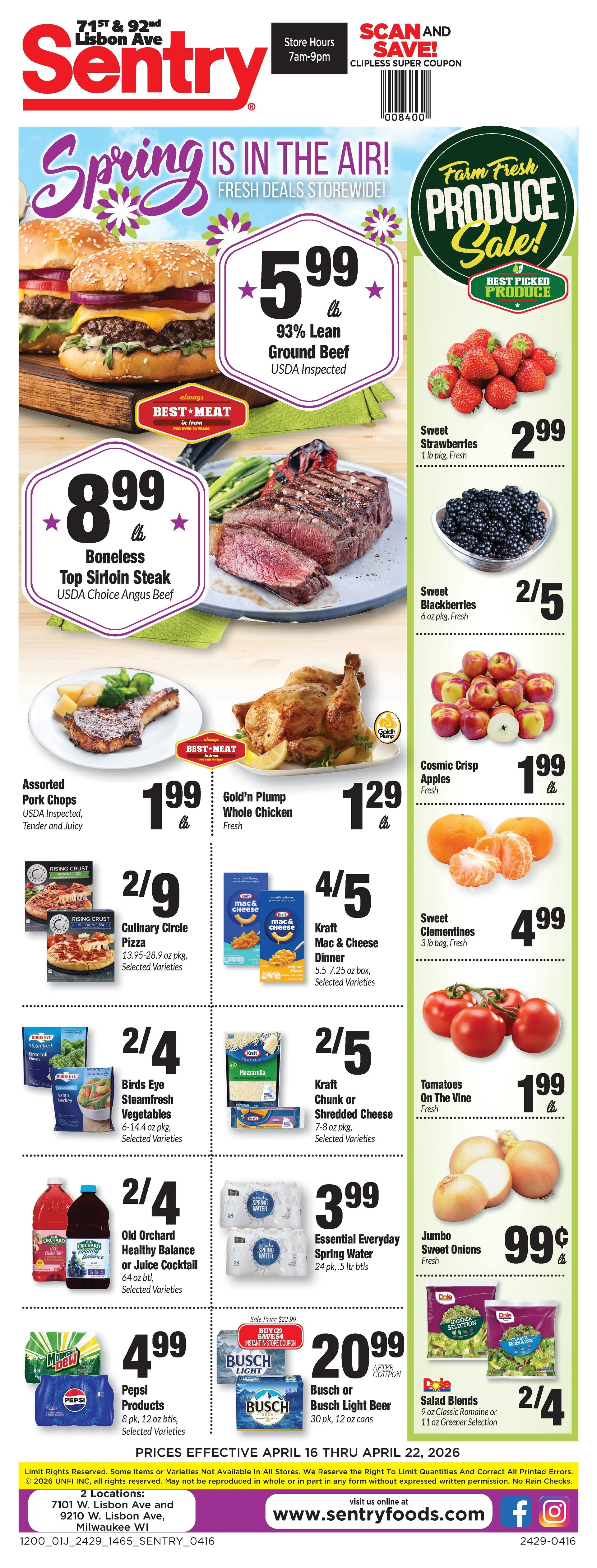 Weekly ad Sentry Foods Sales from April 16 to April 22 2026 - Page 