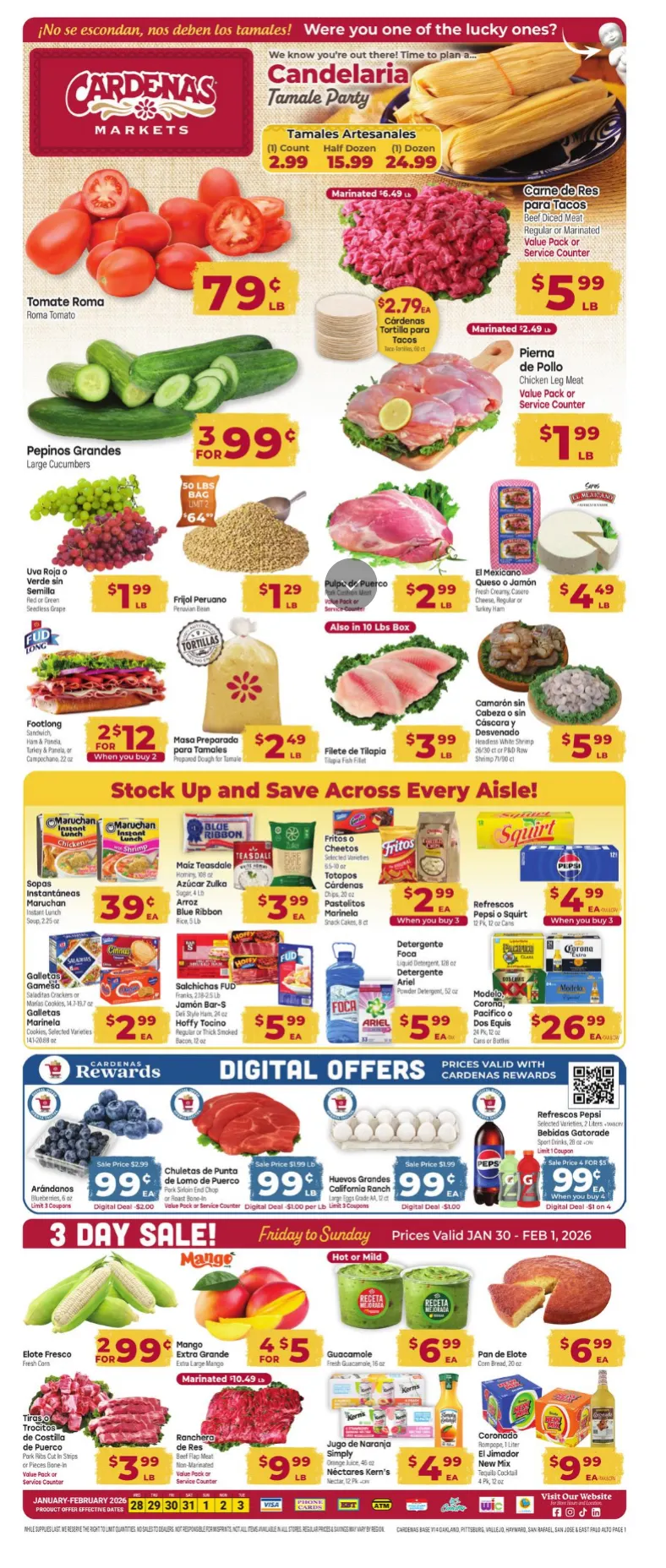 Weekly promotion Cardenas Sales spanning from January 28 to February 3 2026 - Page for Catalogue 365