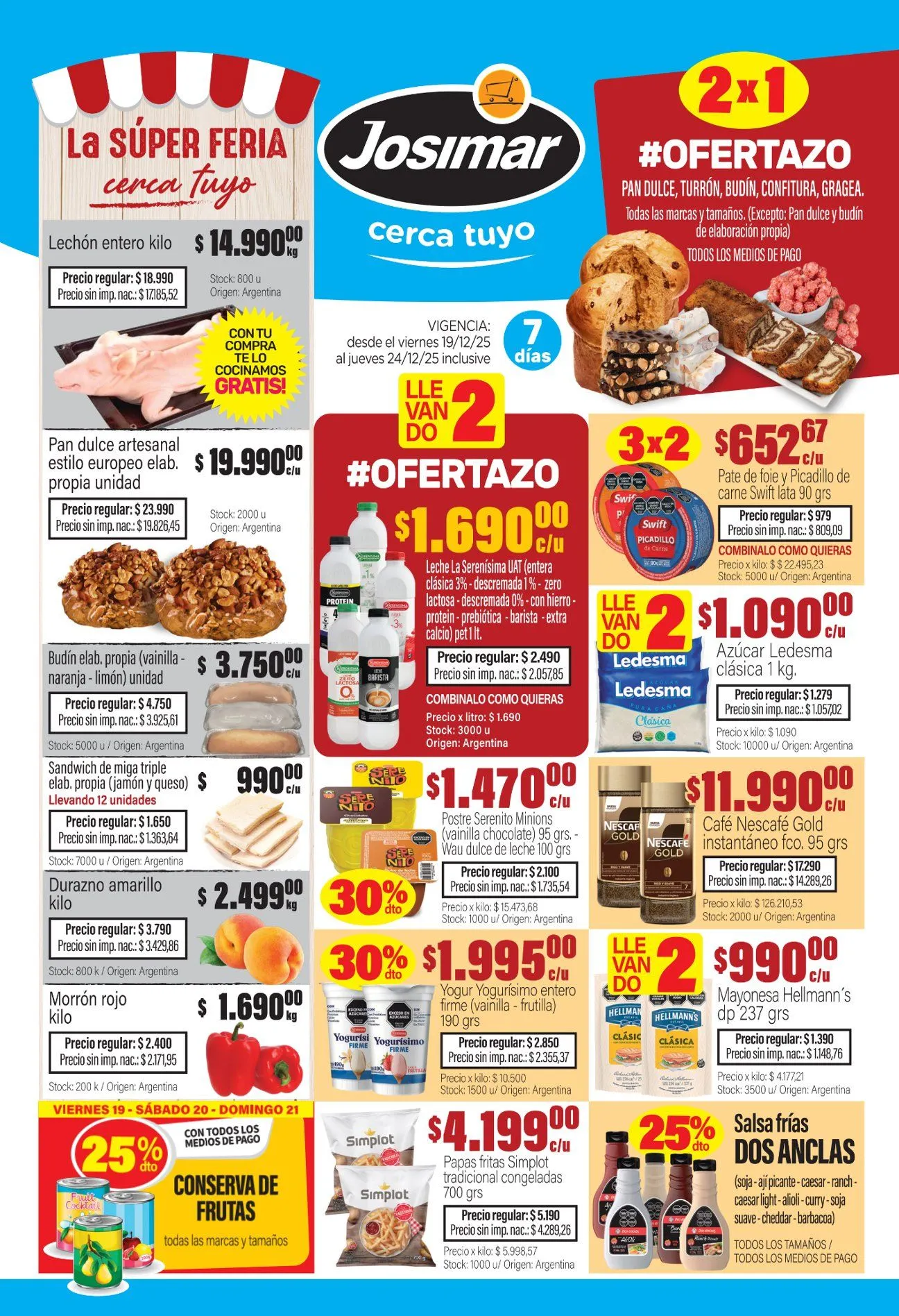 Ofertas de Josimar Ofertas 19 de diciembre al 24 de diciembre 2025 - Página 1 del catálogo