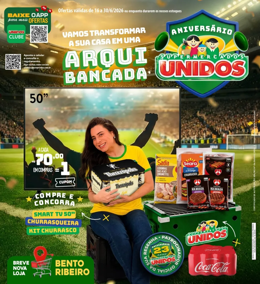 Encarte de Folhetos Unidos Supermercados 16 de junho até 30 de junho 2026 - Pagina