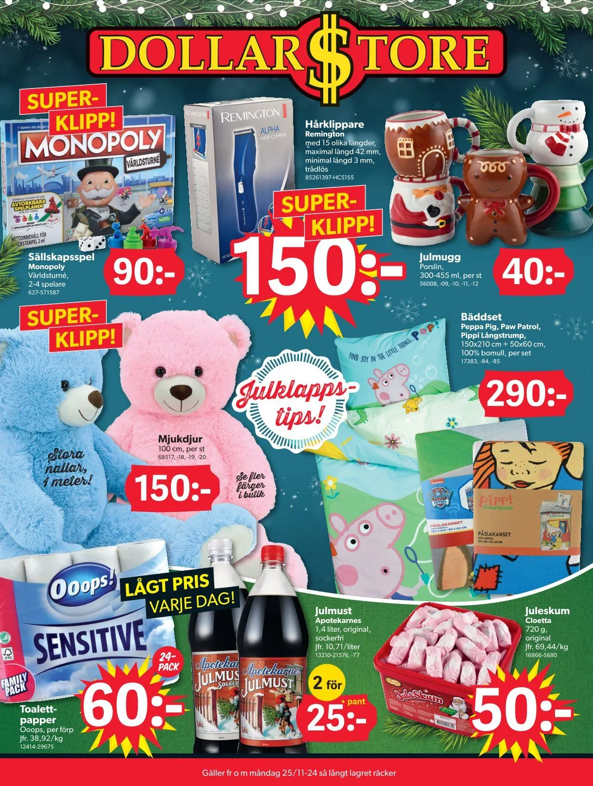 DollarStore Broschyr Erbjudanden från 26 november till 30 november 2024 - Reklamblad sidor 