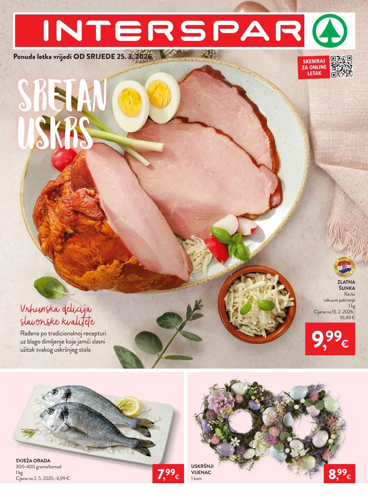 Katalog Ponude trgovine INTERSPAR od 25. ožujka do 7. travnja 2026. - Pregled Stranica 1