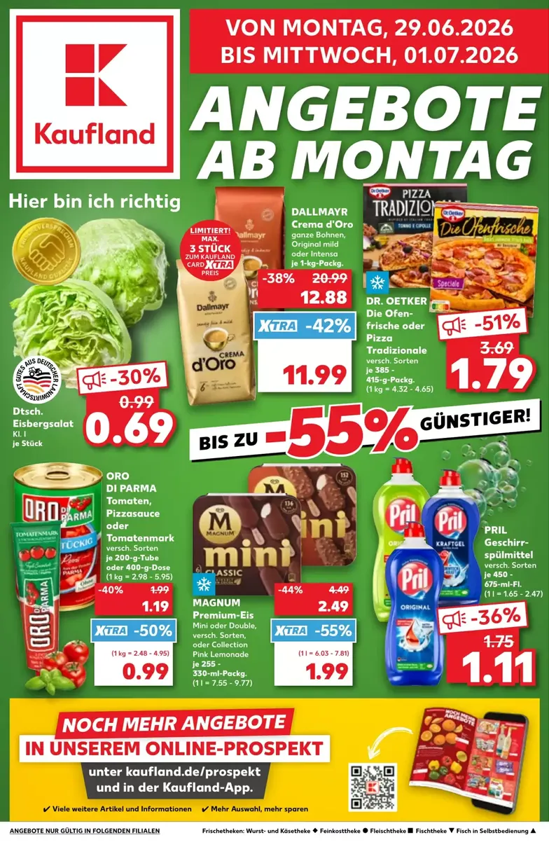 Kaufland Duitsland folders van 29 juni tot 1 juli 2026 - Folder pagina 1