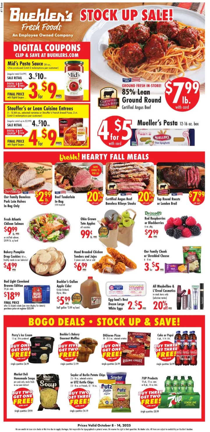 Weekly ad Buehler's Fresh Foods Sales from October 8 to October 14 2025 - Page 1