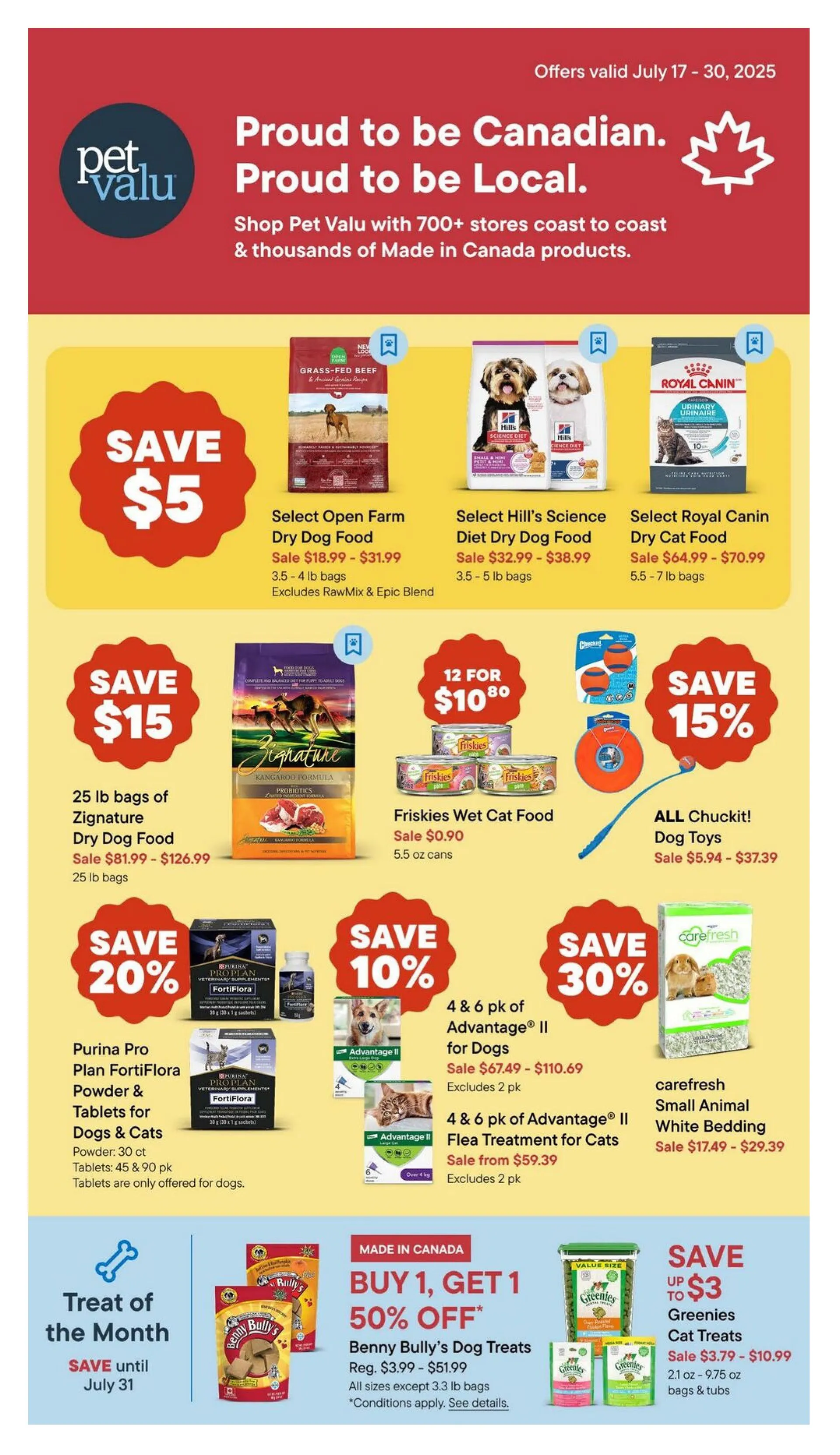 Pet Valu Sales from July 17 to July 30 2025 - flyer page