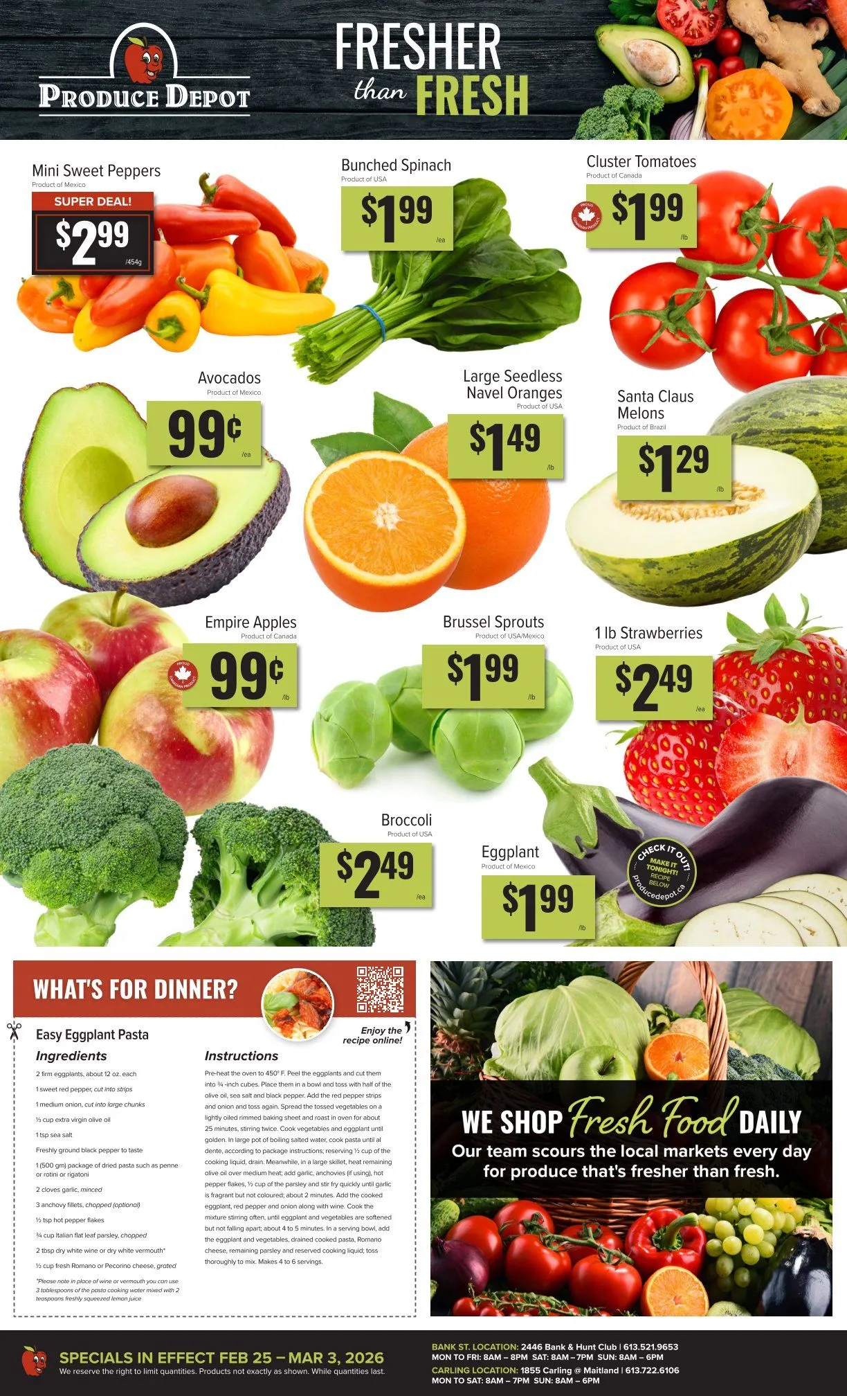 Produce Depot Sales from February 25 to March 3 2026 - flyer page 1