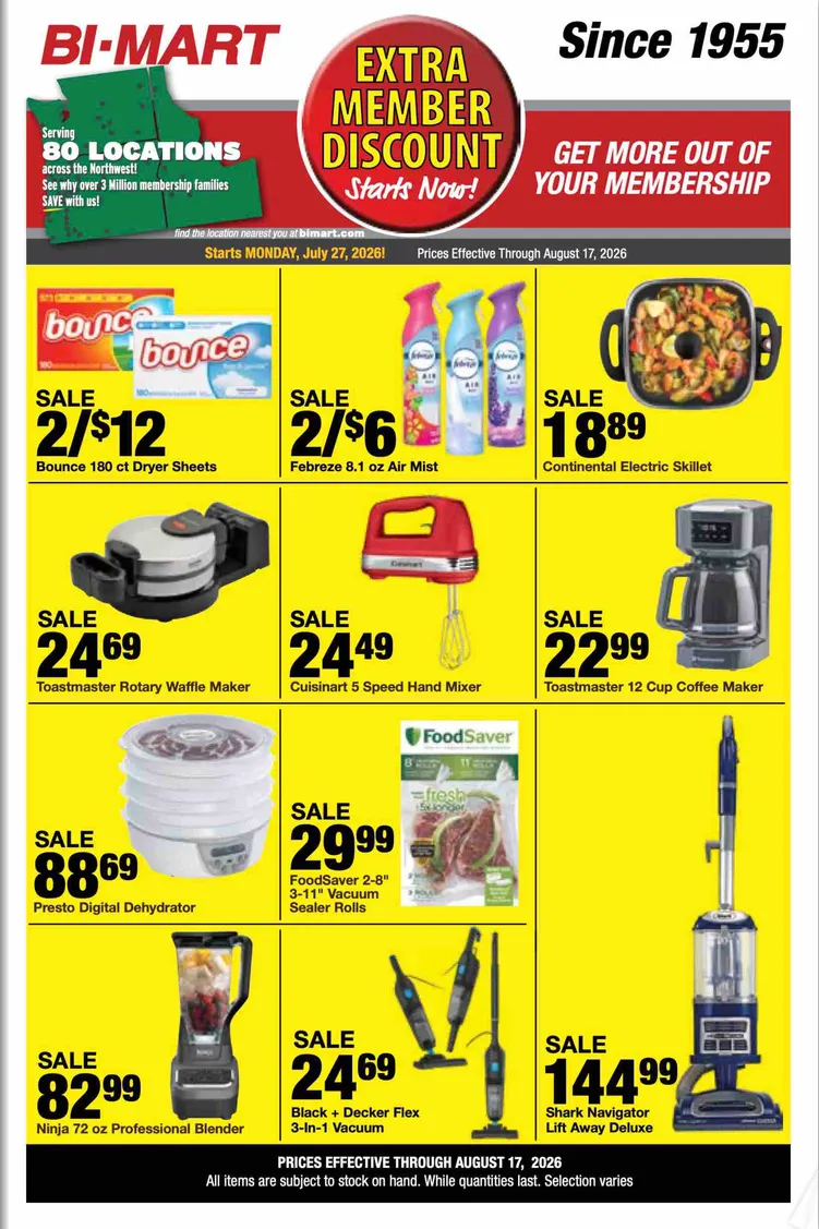 Weekly promotion BI-MART Sales spanning from July 27 to August 17 2026 - Page  for Catalogue 365