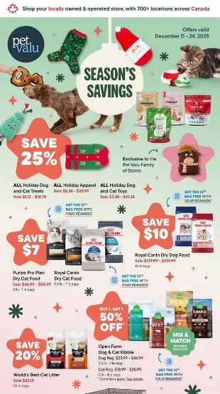 Pet Valu Sales from December 11 to December 24 2025 - flyer page 1