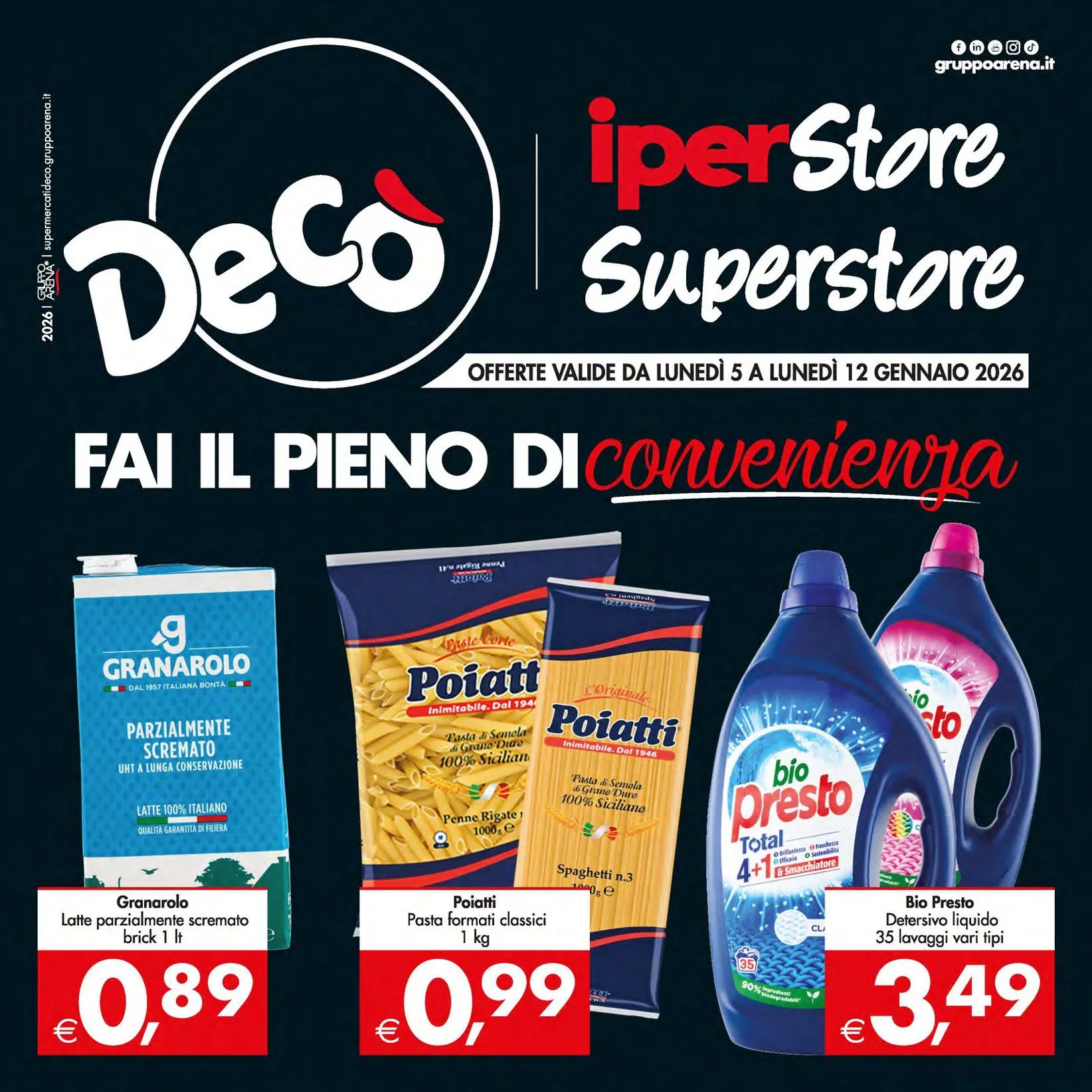 Volantini Deco Supermercati da 5 gennaio a 12 gennaio di 2026 - Pagina del volantino 1