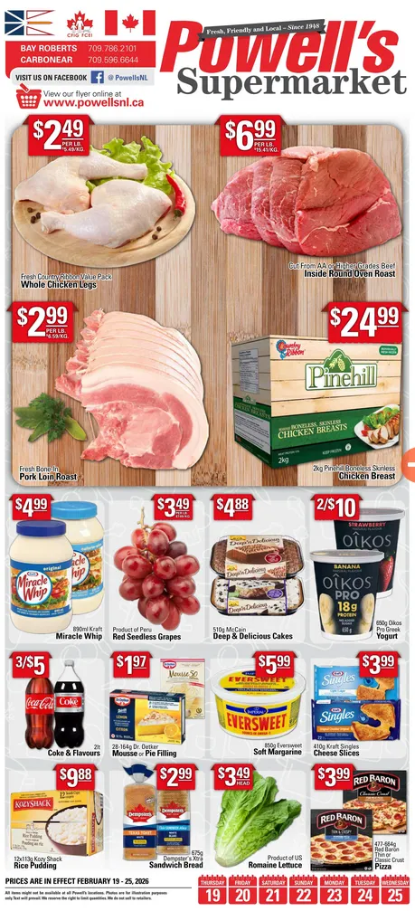 Powell's Supermarket Sales from February 19 to February 25 2026 - flyer page 1