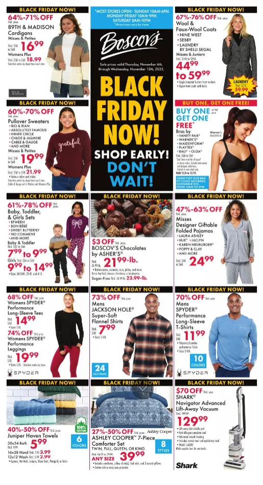 Weekly ad Boscov's Sales from November 6 to November 12 2025 - Page 1