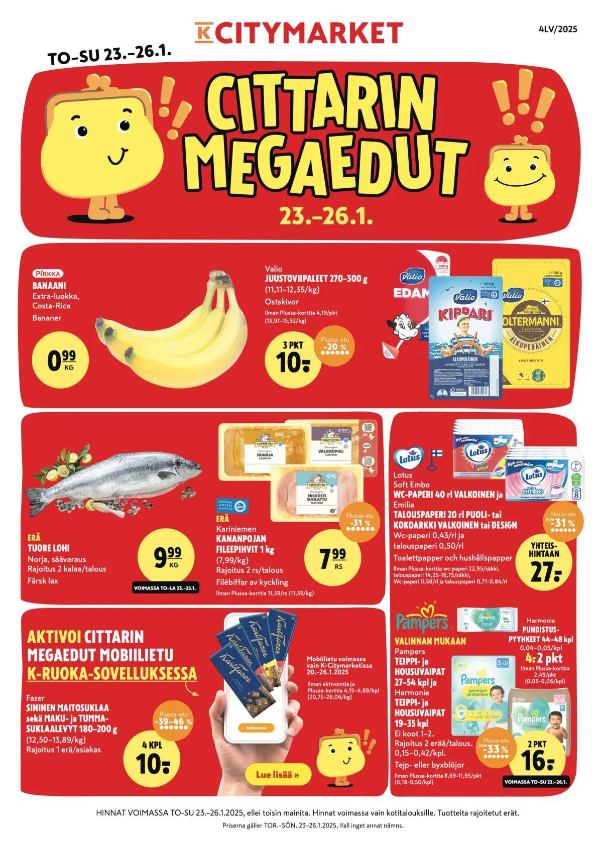 K-Citymarket tarjoukset voimassa alkaen 23. tammikuuta - 26. tammikuuta 2025 - Tarjouslehti sivu