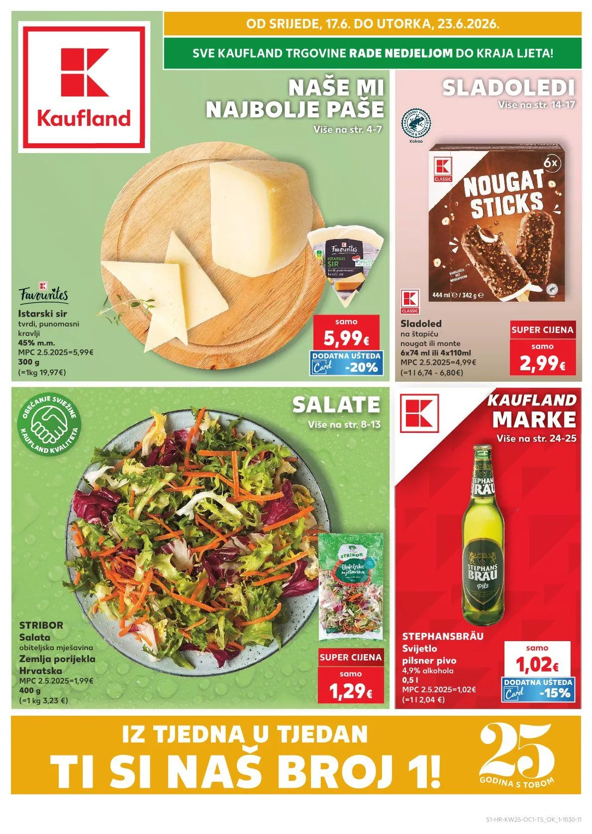 Katalog Kaufland  od 17. lipnja do 23. lipnja 2026. - Pregled Stranica 1