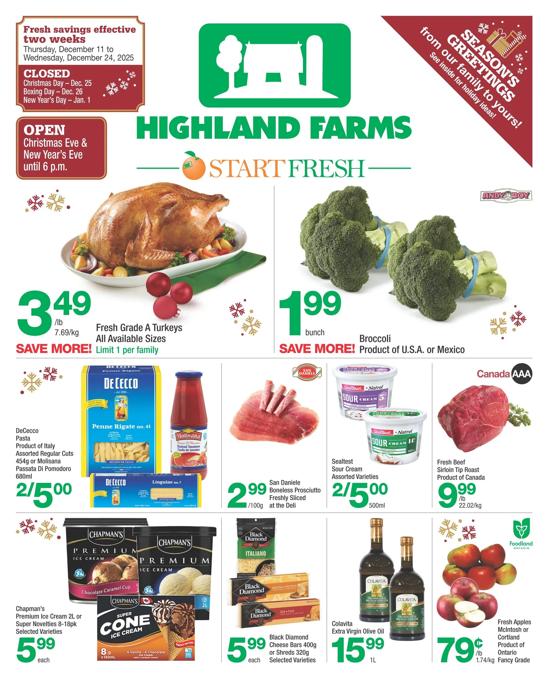 Highland Farms Sales from December 11 to December 24 2025 - flyer page 