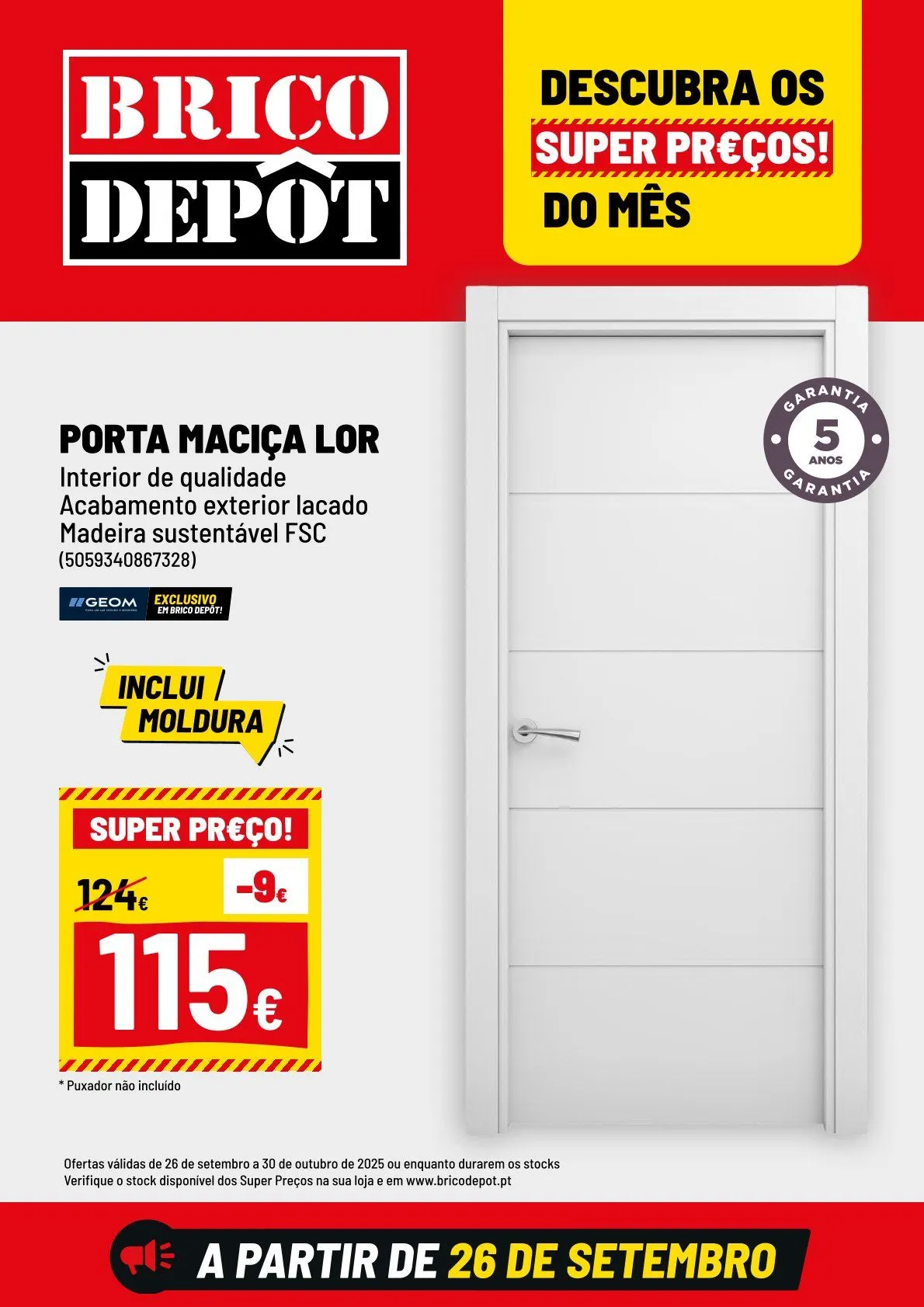 Folheto Brico Depot Ofertas de 26 de setembro até 30 de setembro 2025 - Pagina 