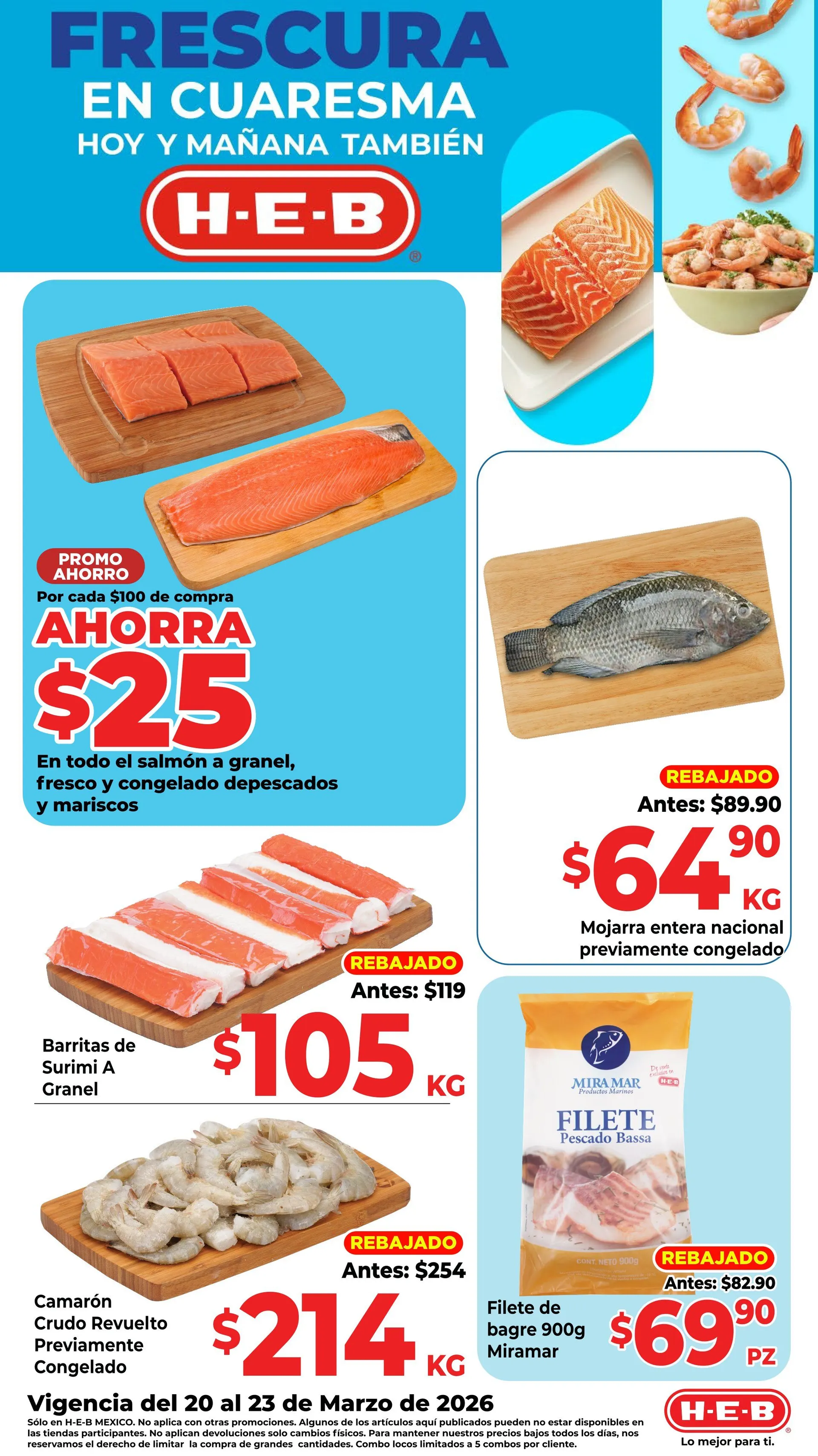 Catálogo de H-E-B catálogos y ofertas 20 de marzo al 27 de marzo 2026 - Pagina 1