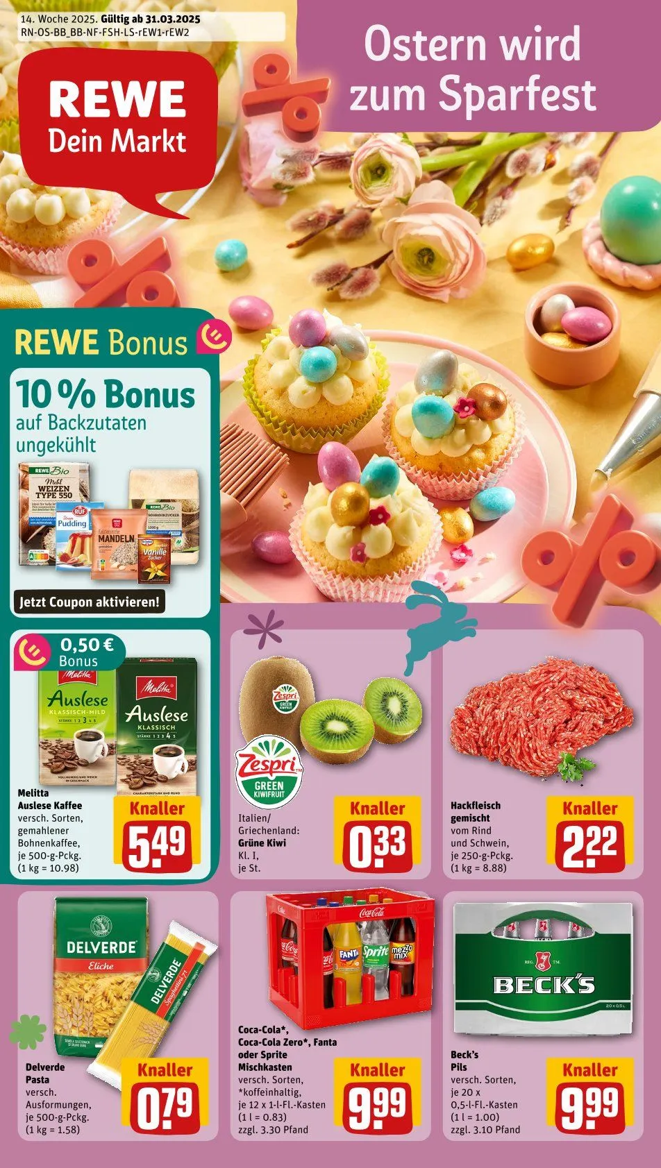 Rewe Prospekt von 31. März bis 6. April 2025 - Prospekt seite 1
