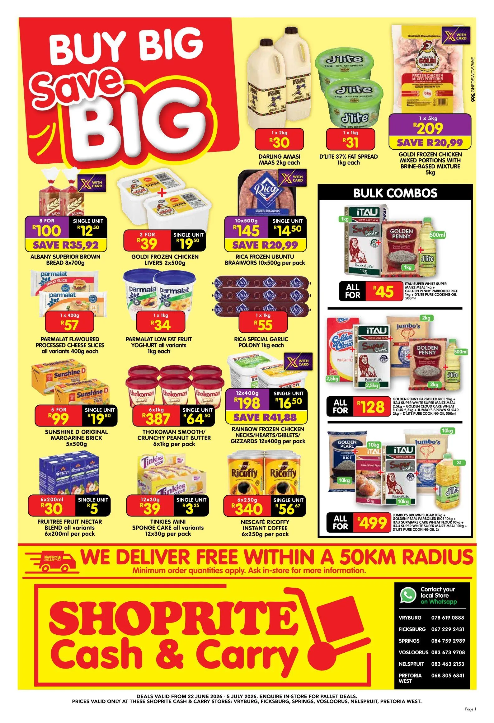 Shoprite Sales from 22 June to 5 July 2026 - Catalogue Page 1