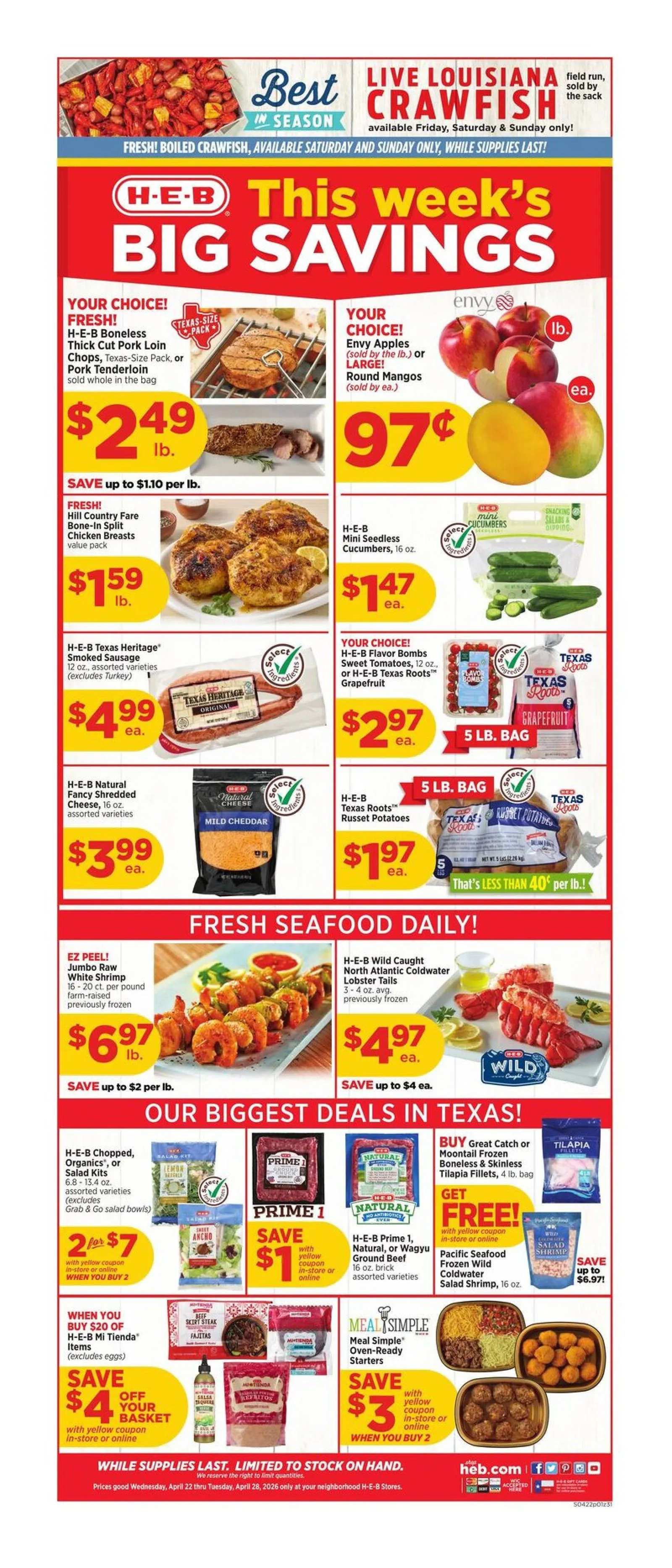 Weekly ad  H-E-B Sales from April 22 to April 28 2026 - Page 