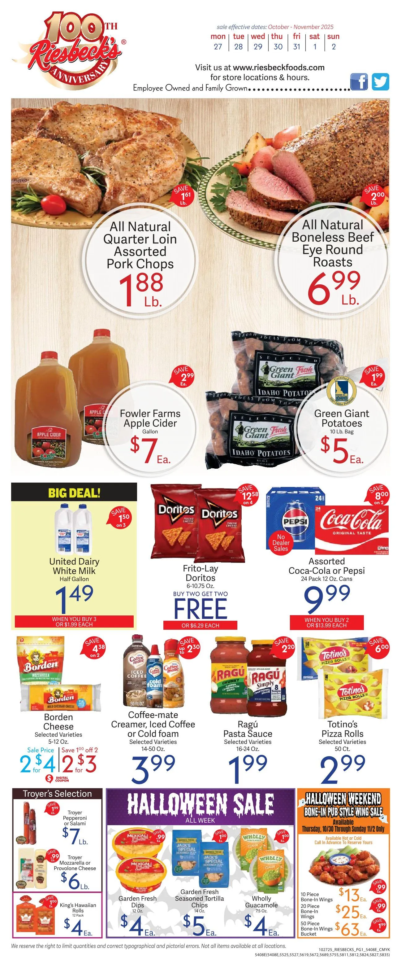 Weekly ad Riesbeck Sales from October 27 to November 2 2025 - Page 1