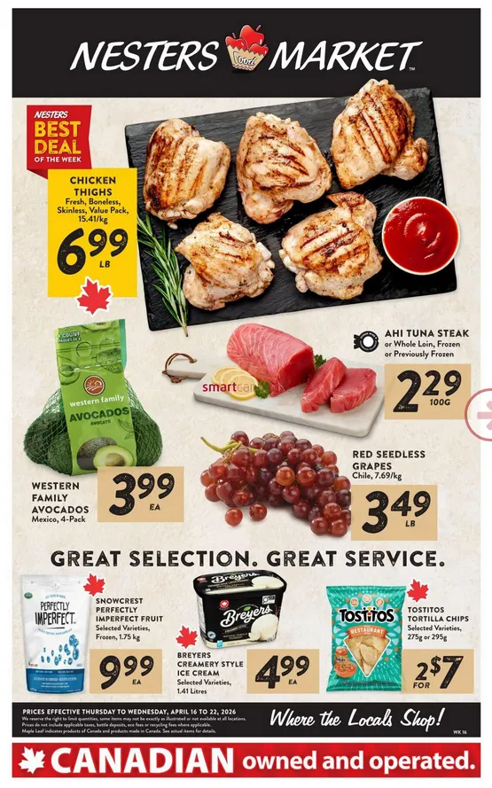 Nesters Market Sales from April 16 to April 22 2026 - flyer page 1