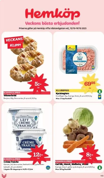 Senaste Hemköp erbjudanden från 13 oktober till 19 oktober 2025 - Reklamblad sidor 1