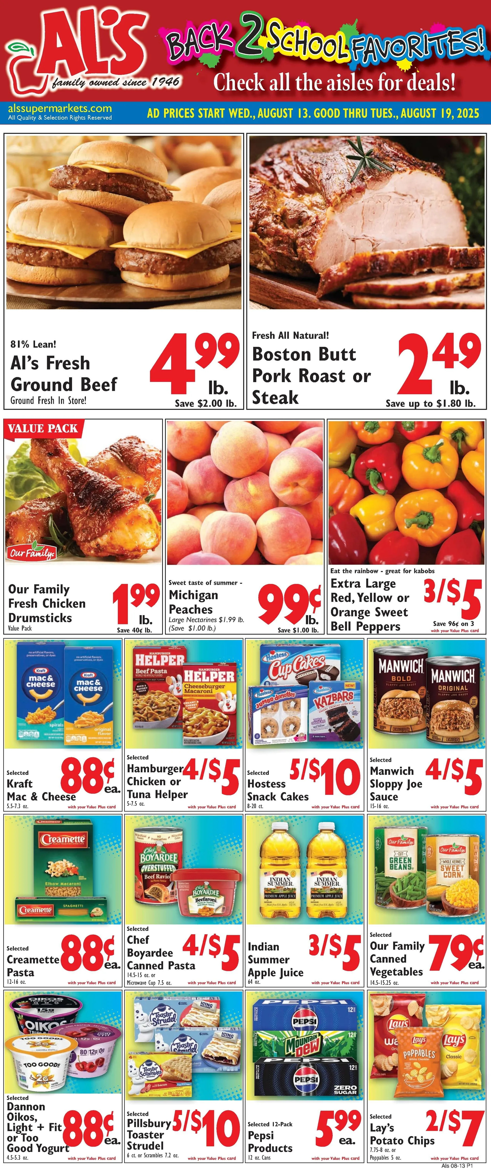 Weekly ad Al's Supermarket sales from August 13 to August 19 2025 - Page 