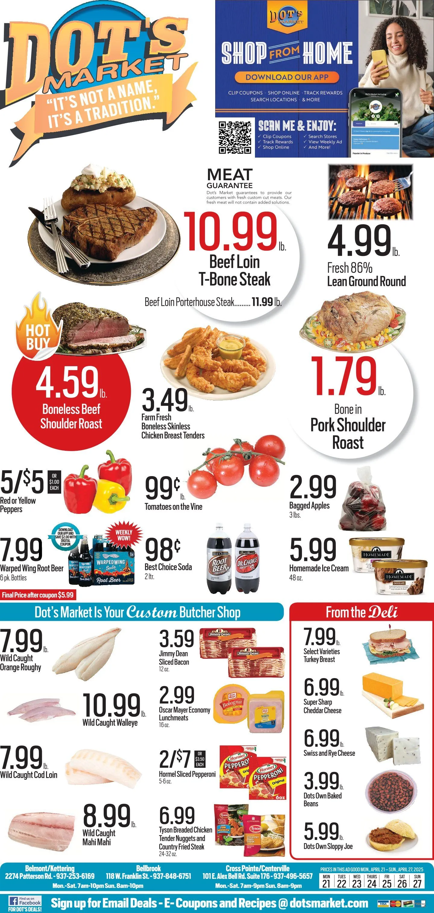 Weekly ad Dot's Market Sales from April 21 to April 27 2025 - Page 1