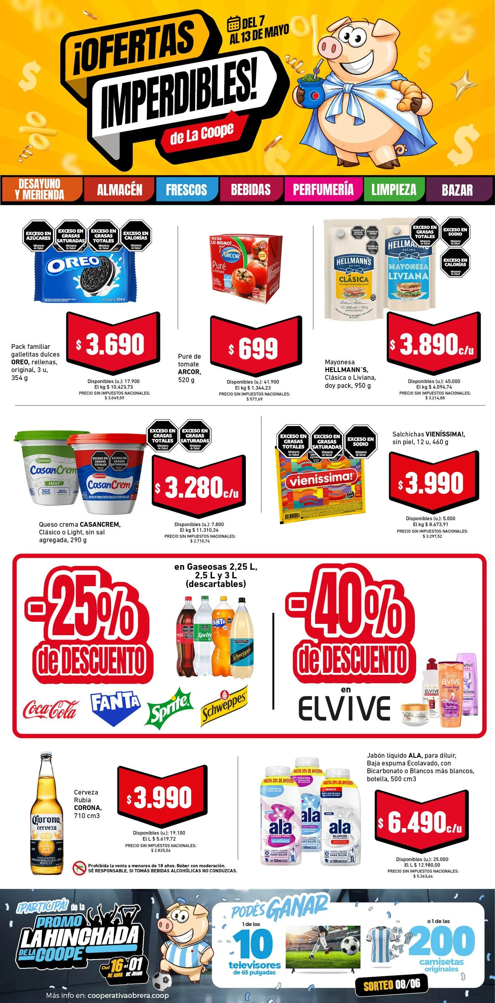 Ofertas de Ofertas Cooperativa Obrera  7 de mayo al 13 de mayo 2026 - Página 1 del catálogo
