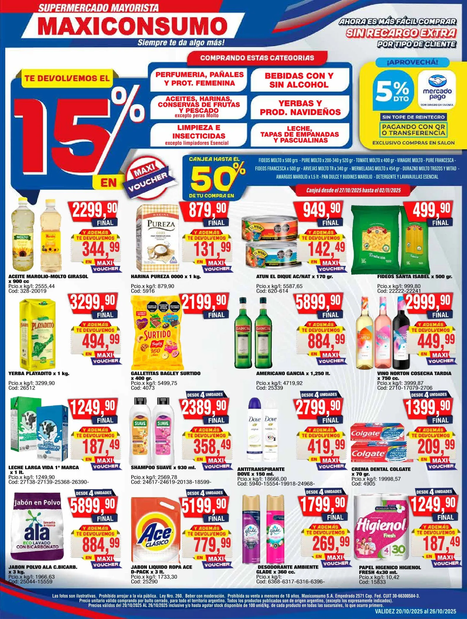 Ofertas de Maxiconsumo Ofertas 20 de octubre al 26 de noviembre 2025 - Página 1 del catálogo