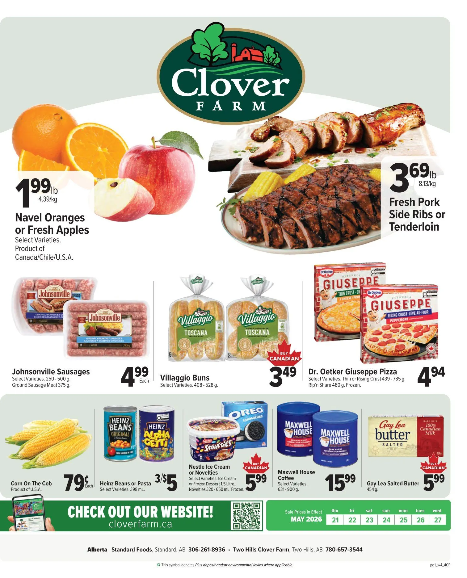 Clover Farm Sales from May 21 to May 27 2026 - flyer page 1