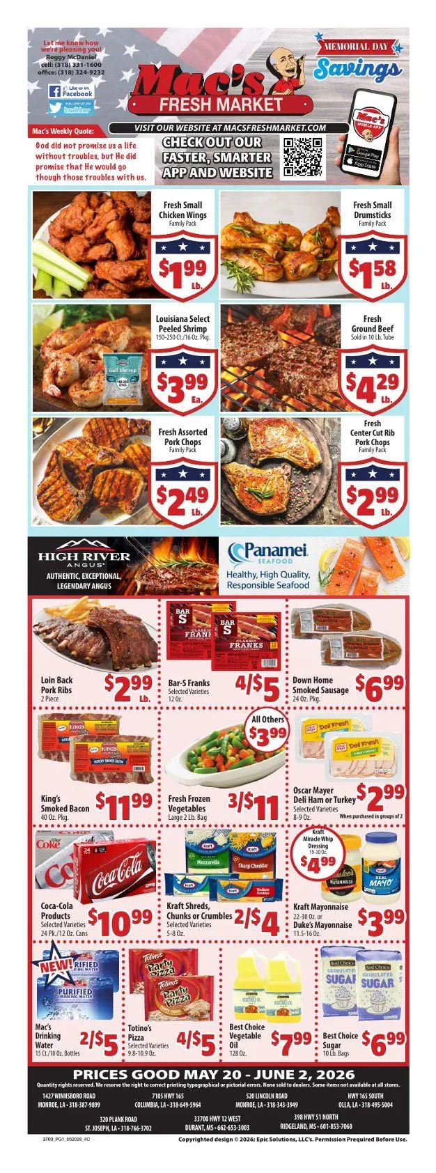 Weekly ad Mac's Freshmarket Sales from May 20 to May 26 2026 - Page 1