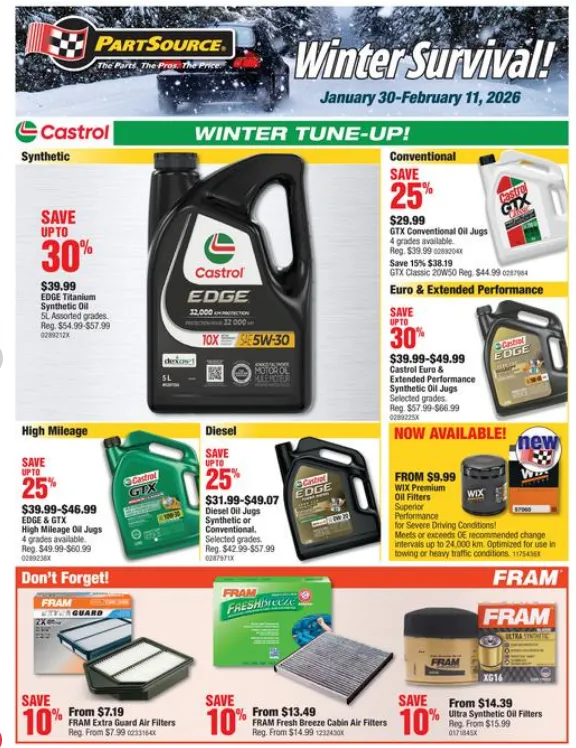  PartSource Sales from January 29 to February 11 2026 - flyer page 