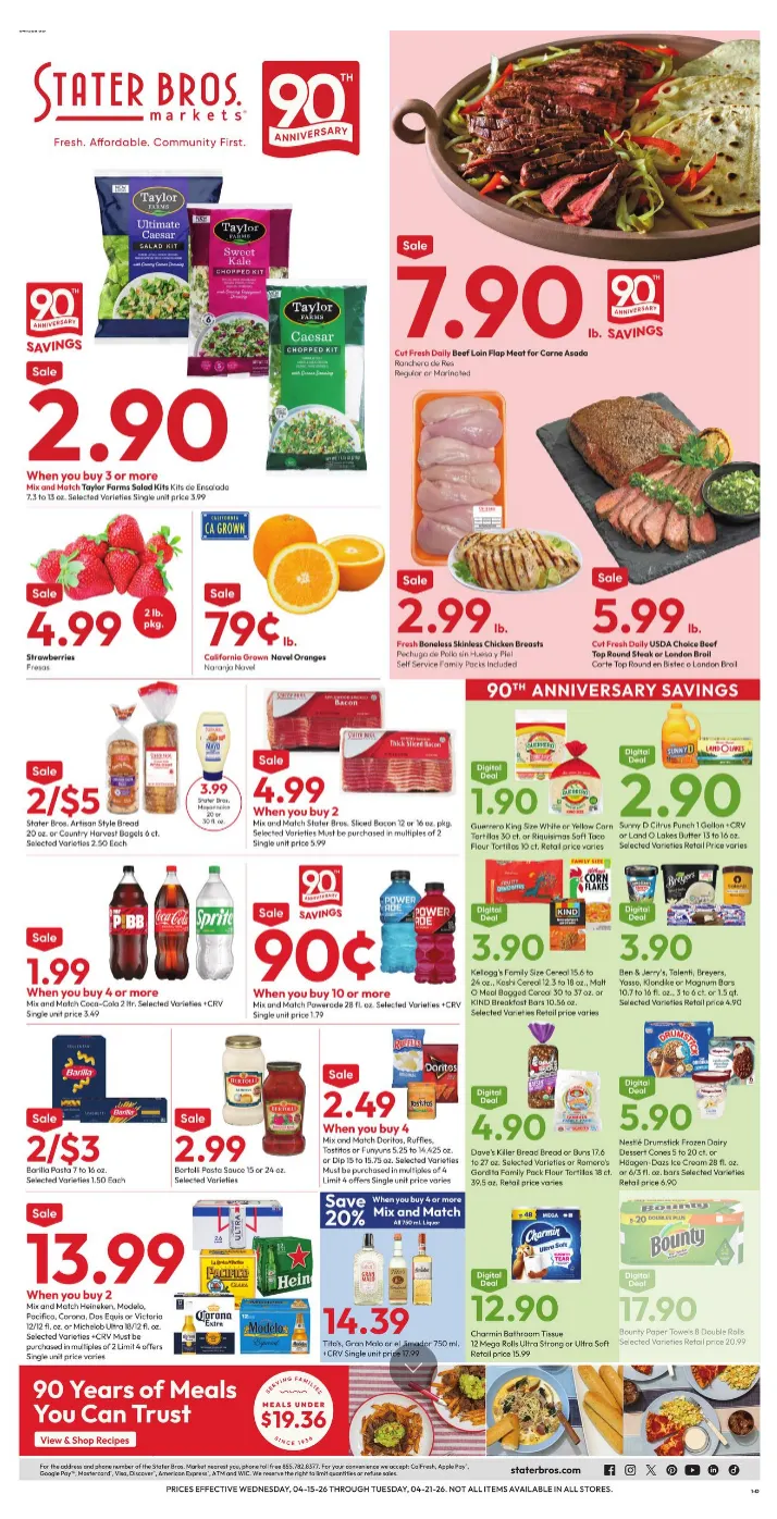 Weekly ad Stater Bros. Sales from April 15 to April 21 2026 - Page 1