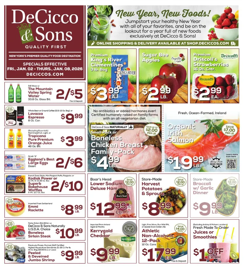 Weekly ad DeCicco & Sons Sales from January 2 to January 8 2026 - Page 
