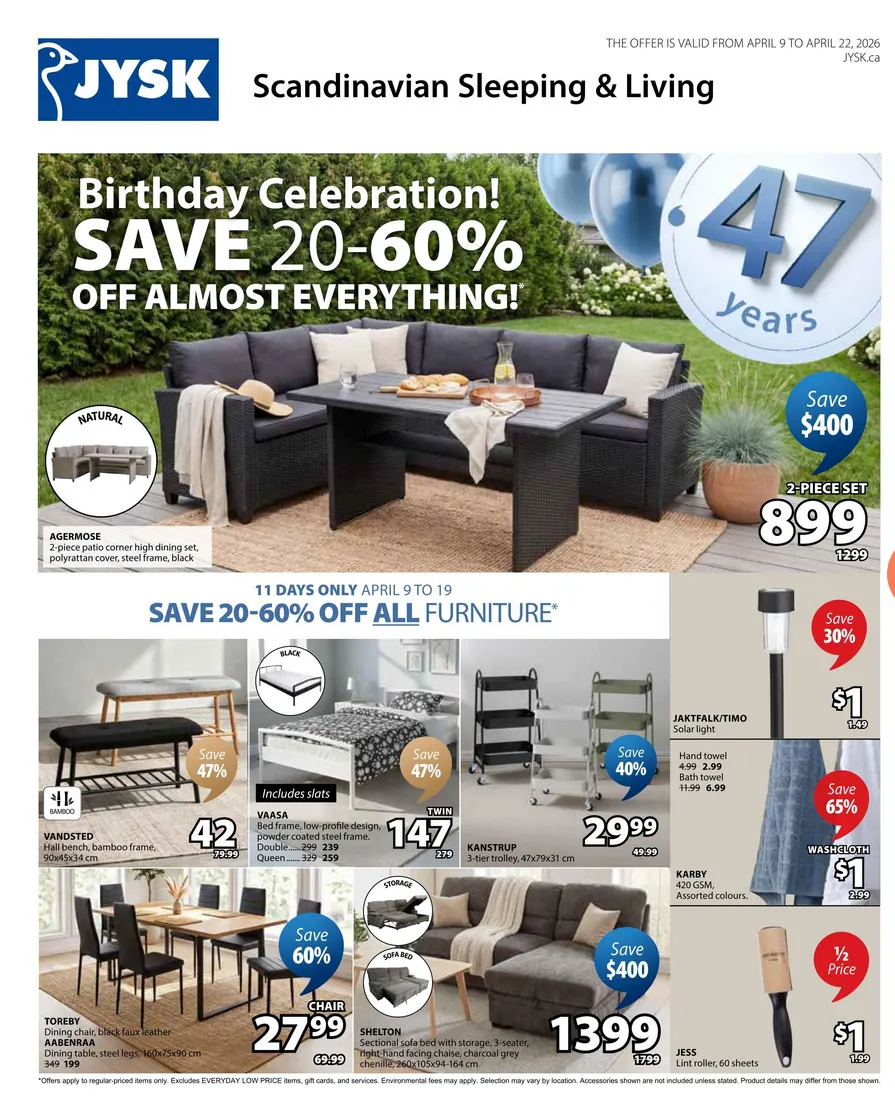 JYSK Sales from April 9 to April 22 2026 - flyer page 1