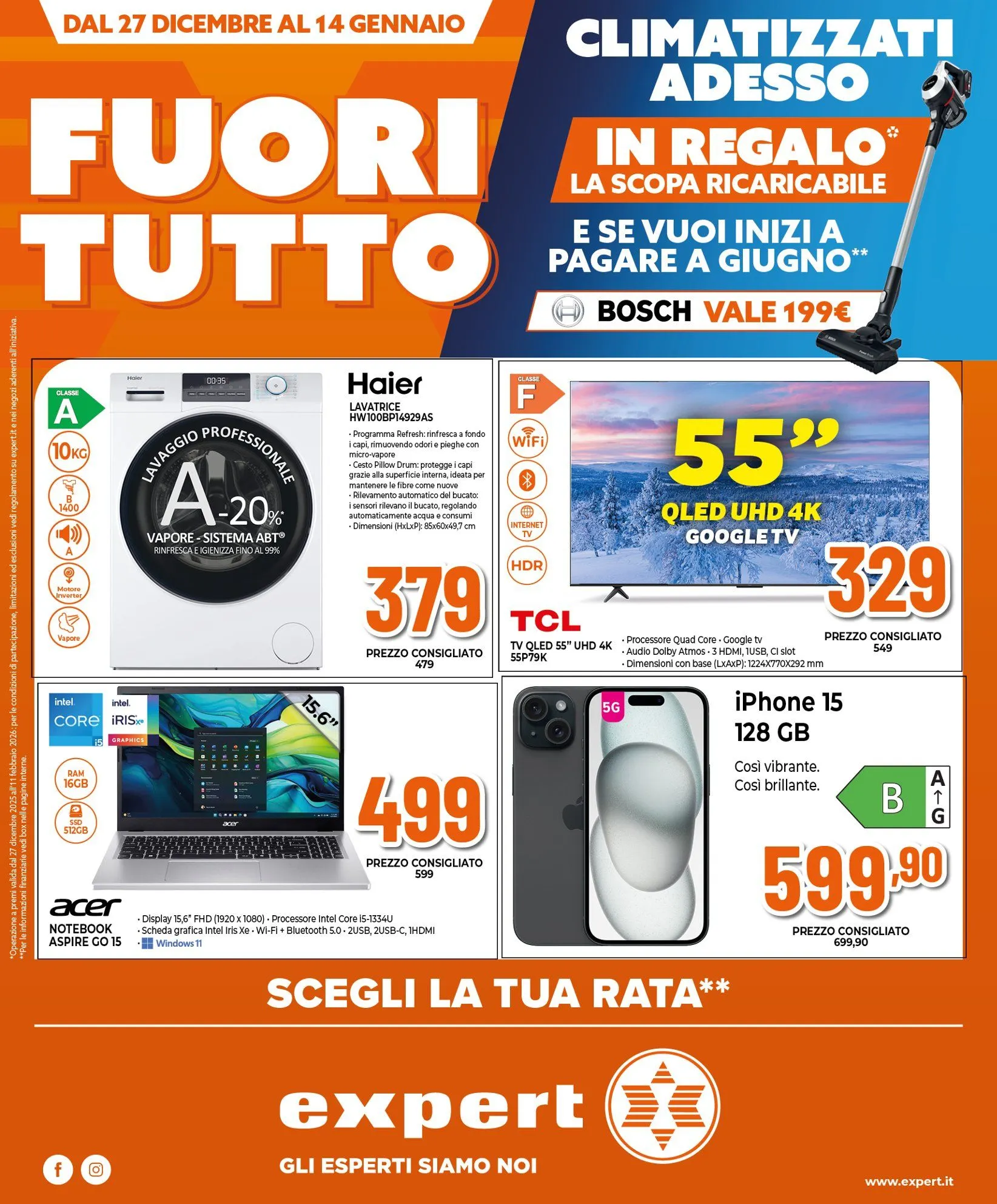 Volantini Expert da 27 dicembre a 14 gennaio di 2026 - Pagina del volantino 1