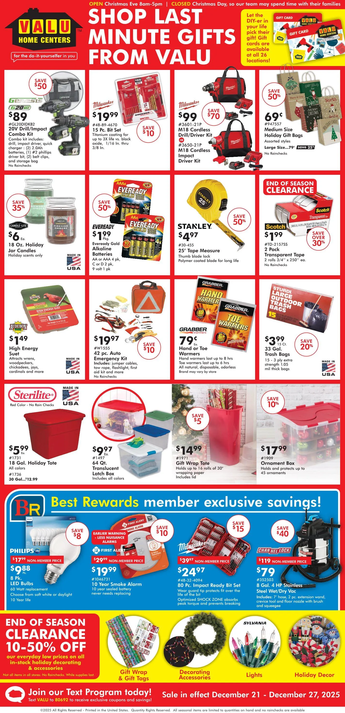 Weekly ad Valu Home Centers Sales from December 21 to December 27 2025 - Page 