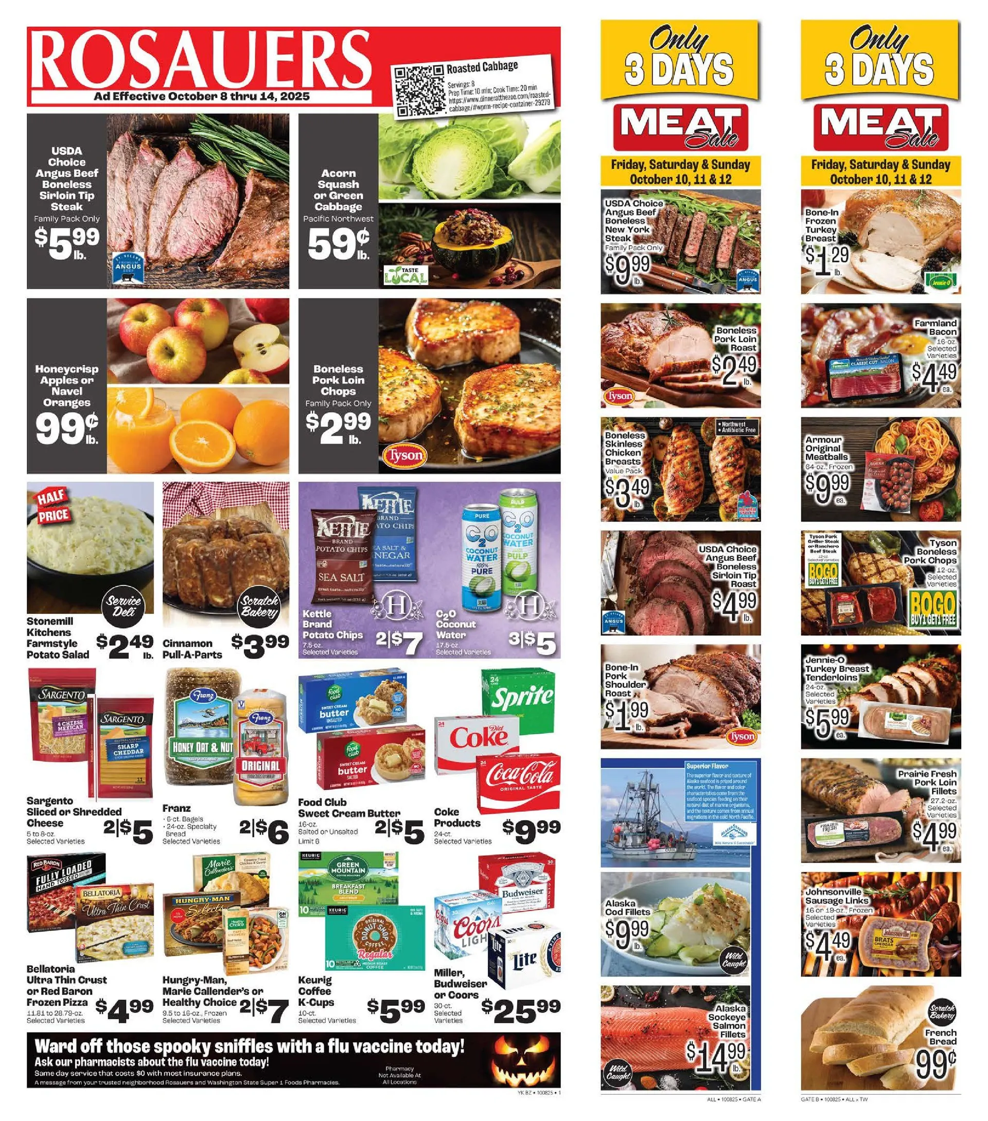 Weekly ad Rosauers Sales from October 8 to October 14 2025 - Page 1