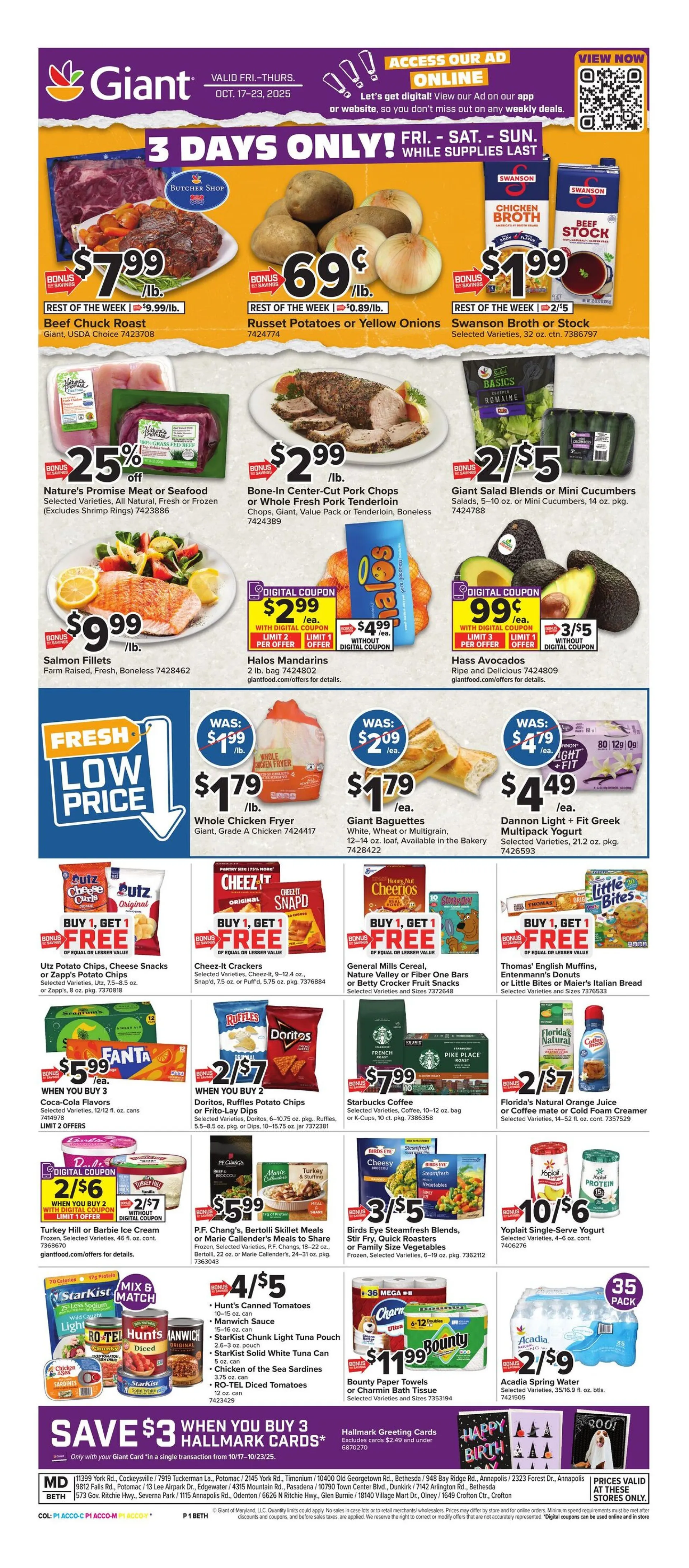 Weekly ad Giant Food Sales from October 17 to October 23 2025 - Page