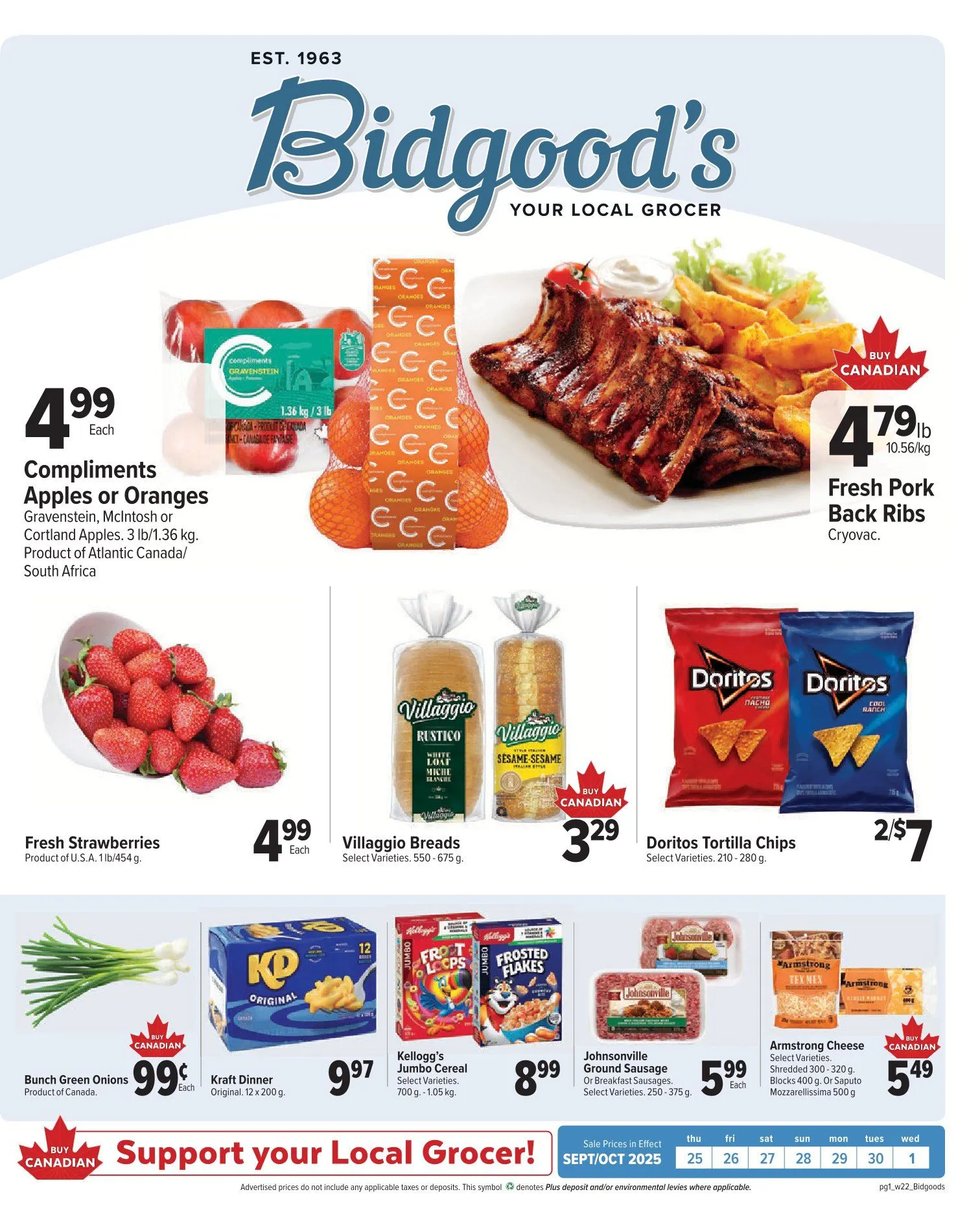 Bidgood's flyers from September 25 to October 1 2025 - flyer page 1