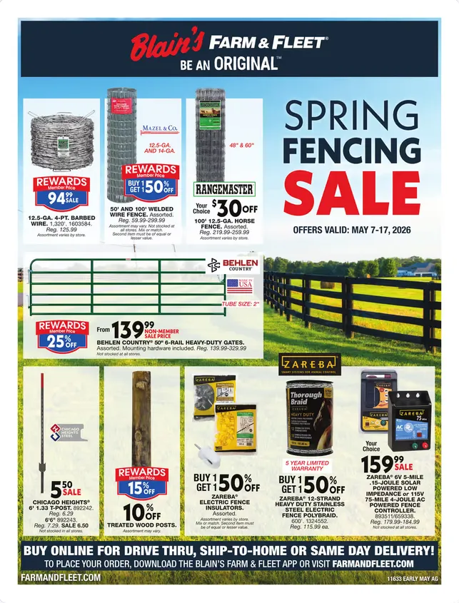 Weekly ad Blain's Farm & Fleet Sales from May 7 to May 17 2026 - Page 1
