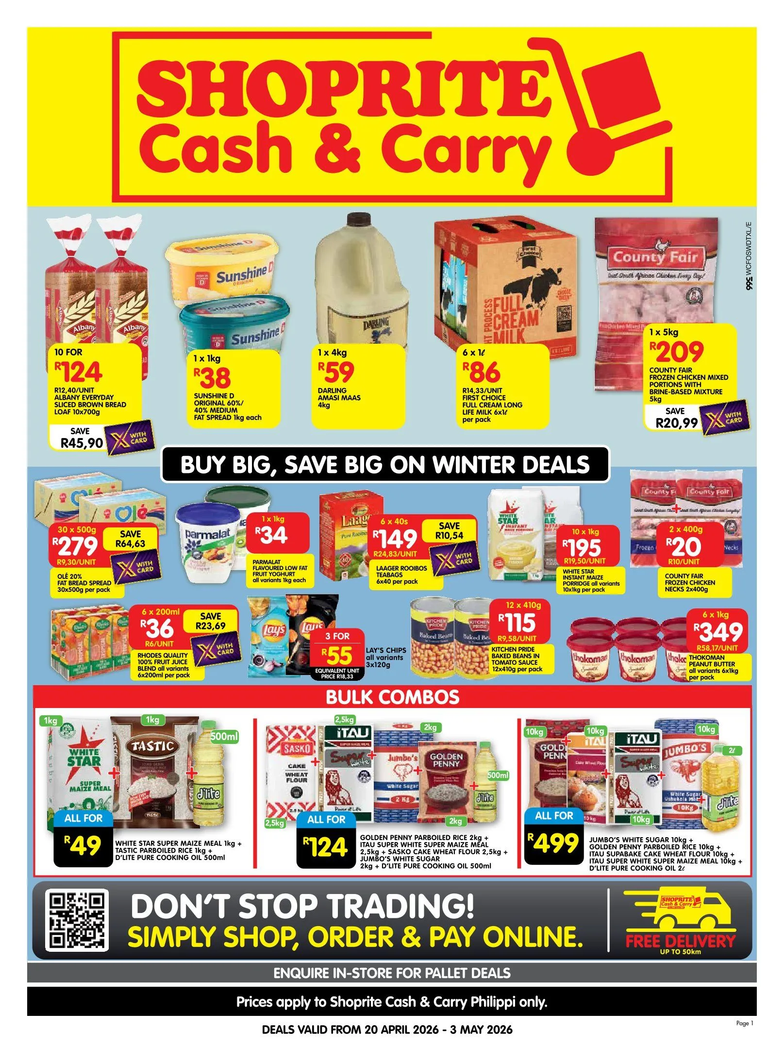 Shoprite Sales from 20 April to 3 May 2026 - Catalogue Page 1